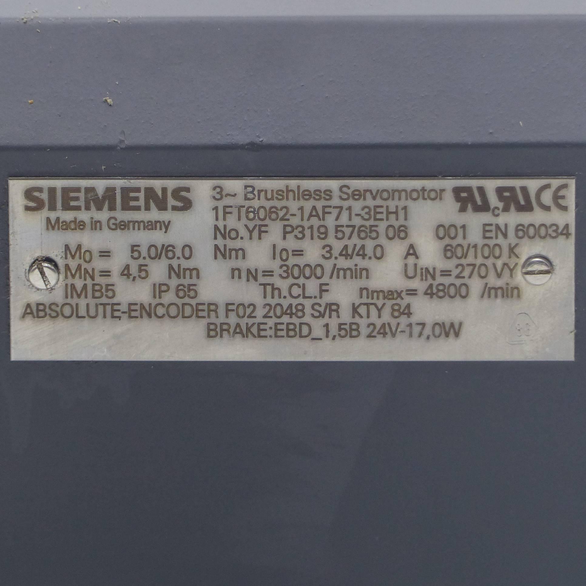 Produktfoto 2 von SIEMENS Bürstenloser Servomotor