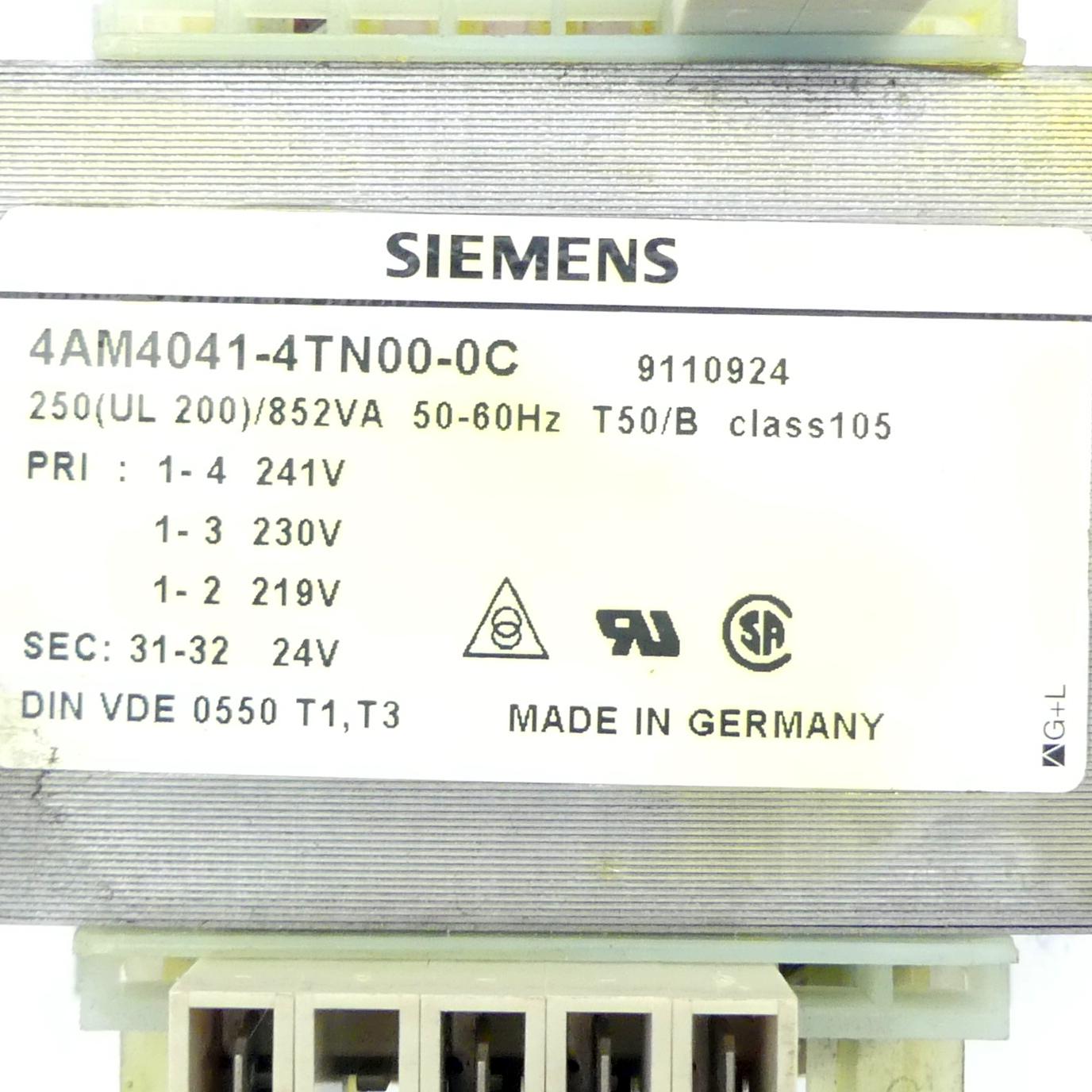 Produktfoto 2 von SIEMENS Transformator 4AM4041-4TN00-0C