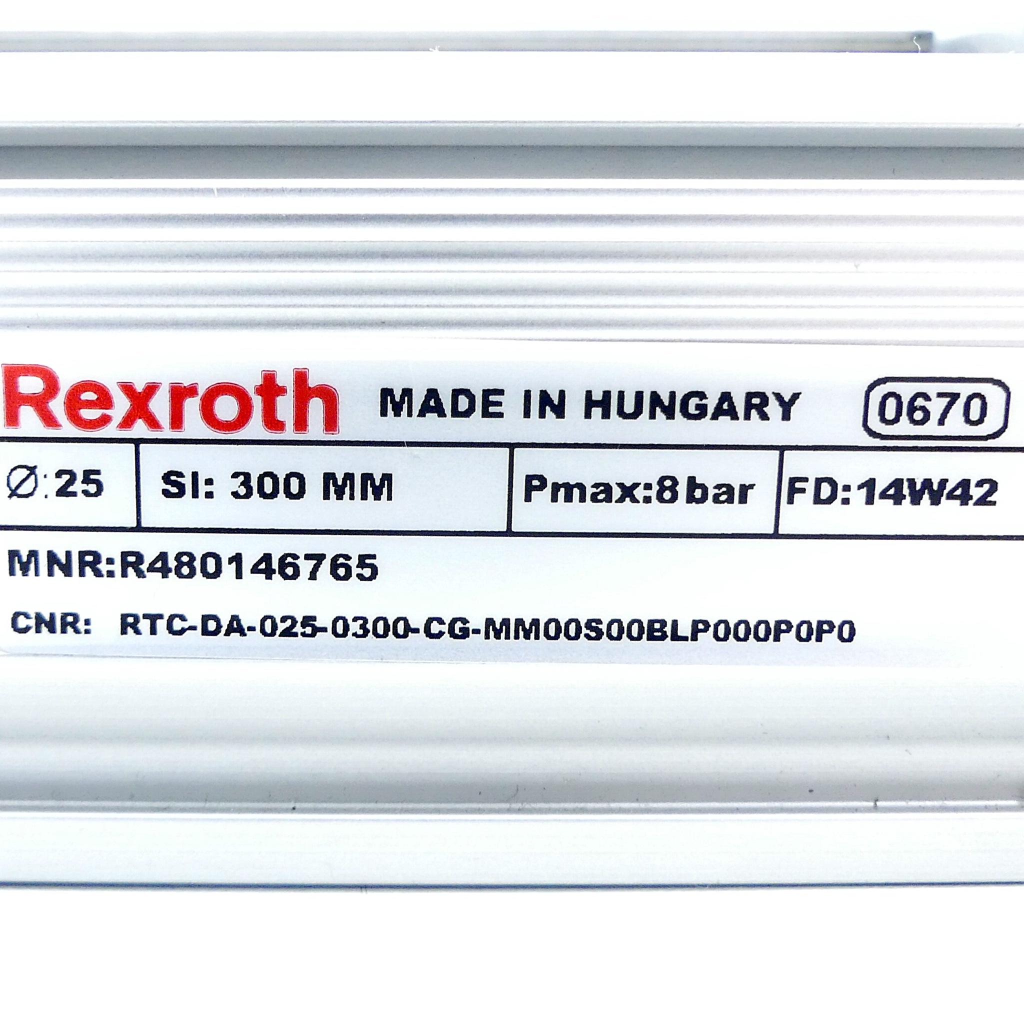 Produktfoto 2 von REXROTH Kolbenstangenloserzylinder R480146765