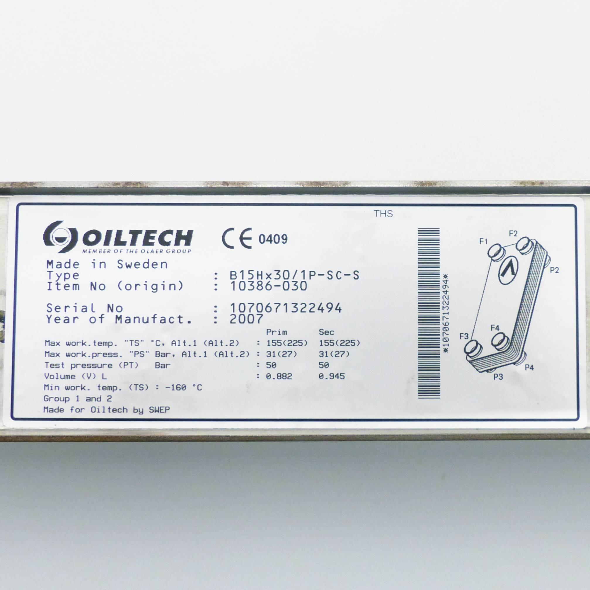 Produktfoto 2 von OILTECH Plattenwärmetauscher