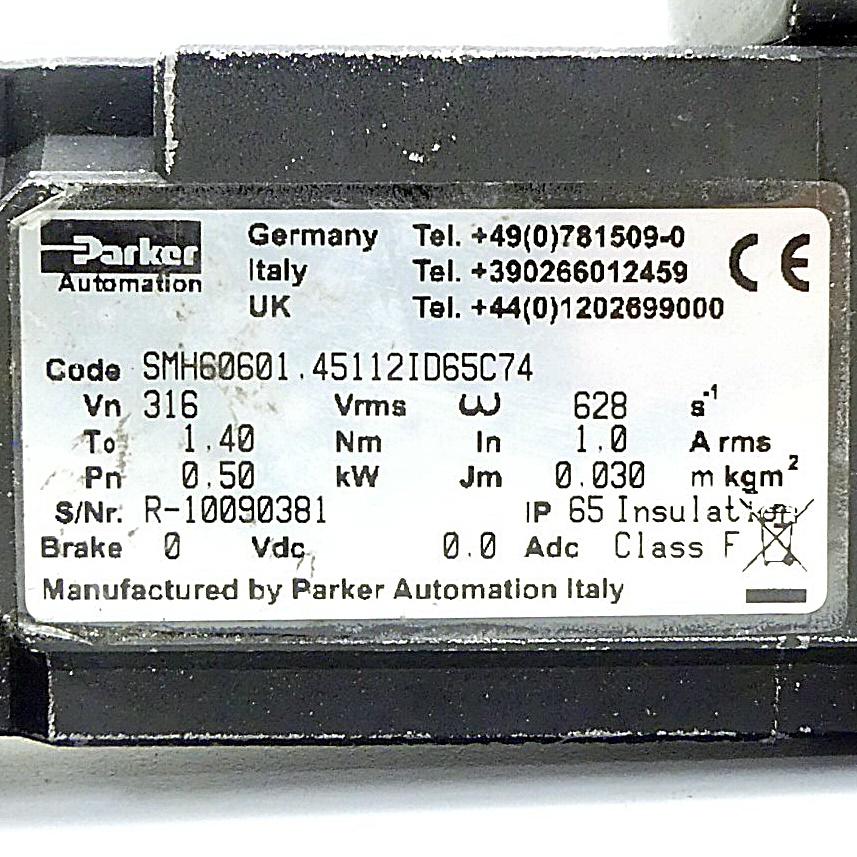 Produktfoto 2 von PARKER Servomotor SMH60601