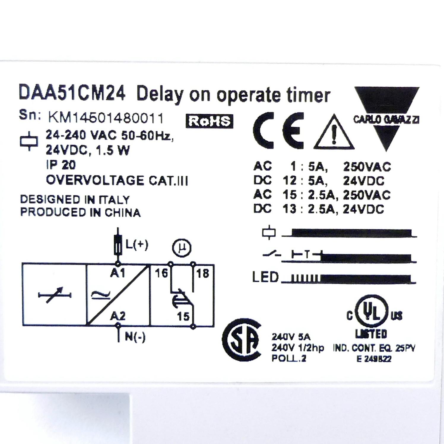 Produktfoto 2 von CARLO GAVAZZI Zeitrelais