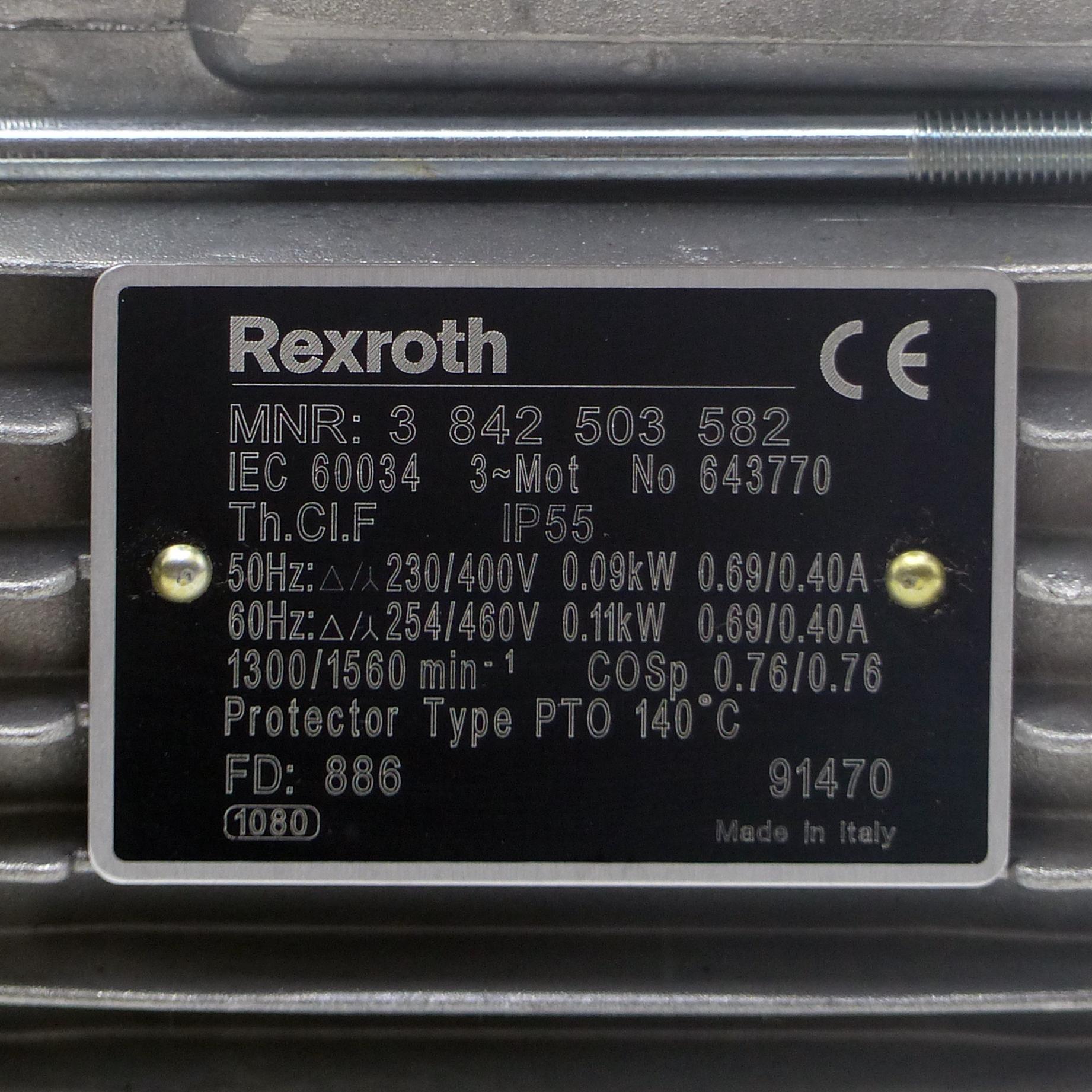 Produktfoto 2 von REXROTH Drehstrommotor 3842503582