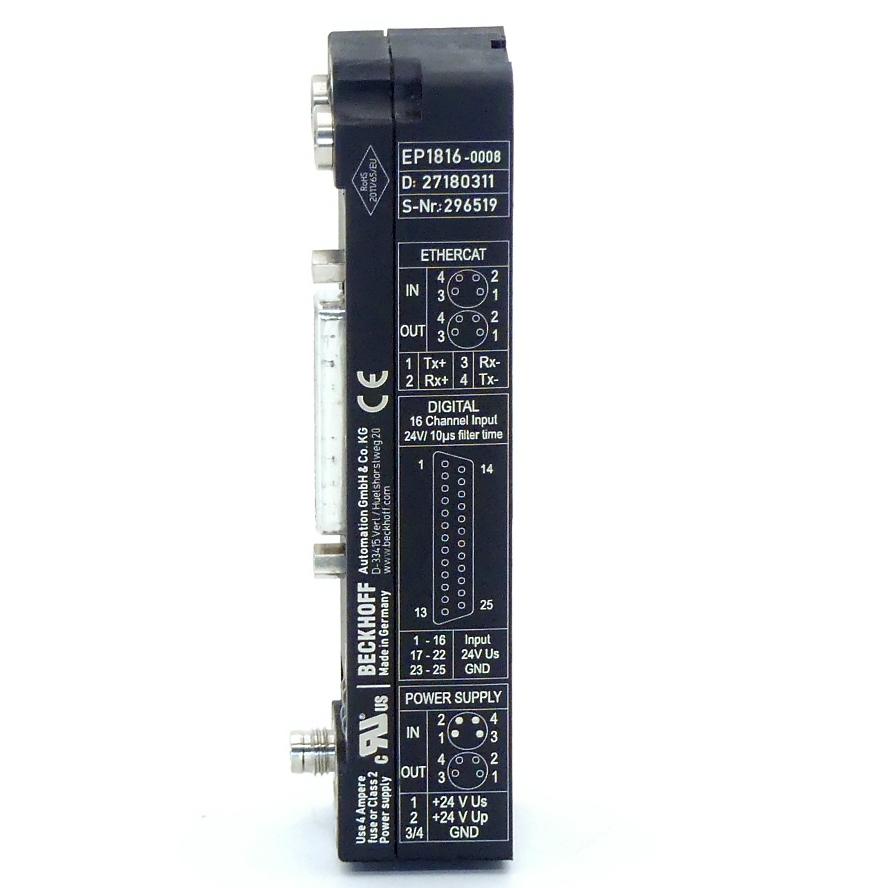 Produktfoto 5 von BECKHOFF EtherCAT Box 16DI D-Sub