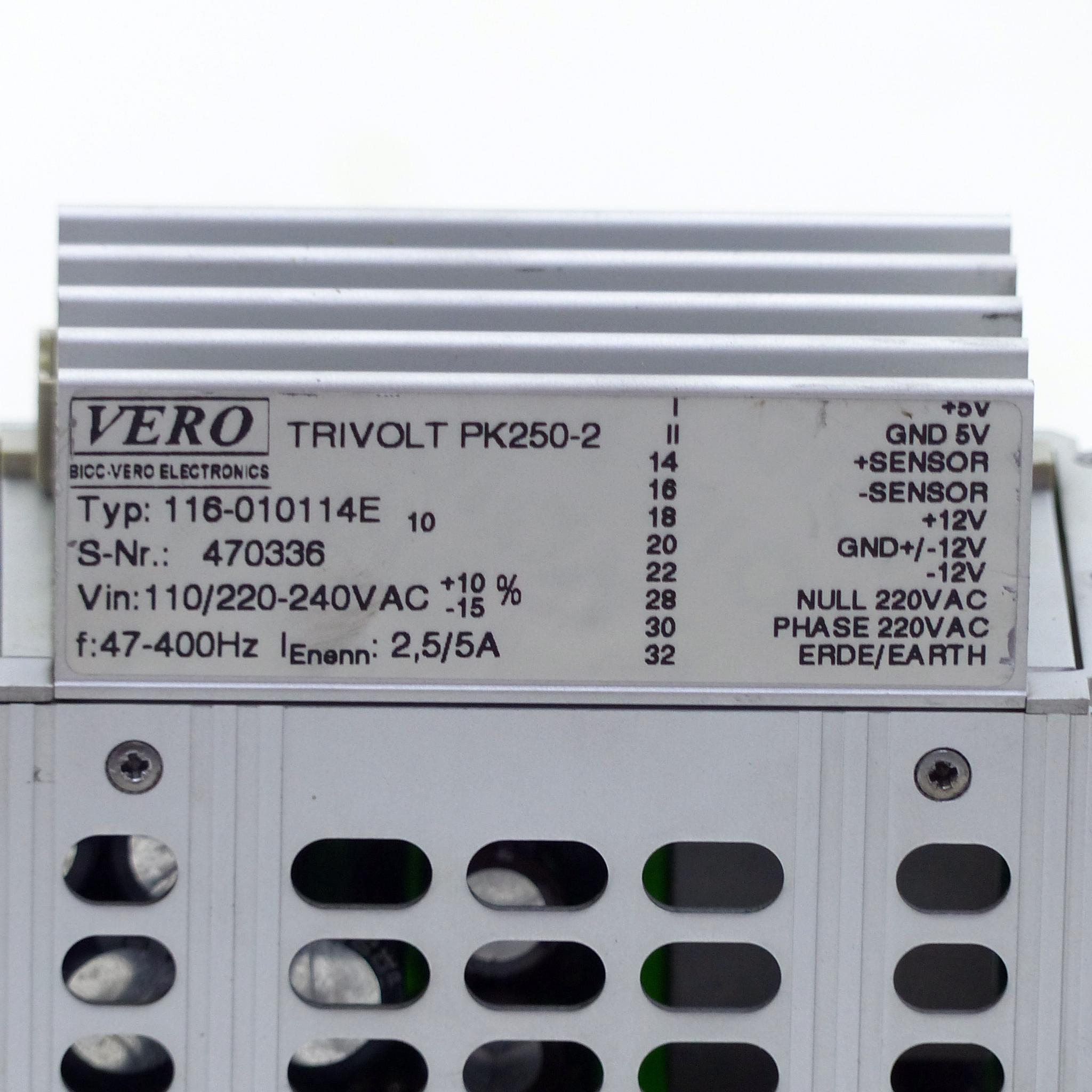 Produktfoto 2 von VERO ELECTRONICS Netzteil Trivolt PK250-2