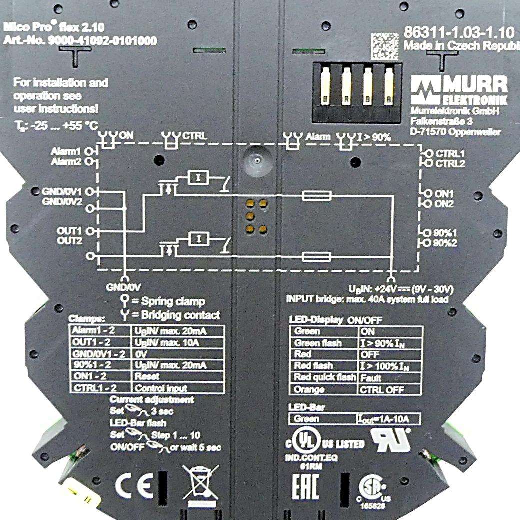 Produktfoto 2 von MURRELEKTRONIK Mico Pro flex 2.10 Lastkreisüberwachung