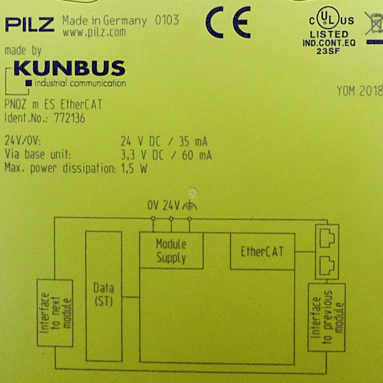 Produktfoto 2 von PILZ Sicherheitsmodul KUNBUS