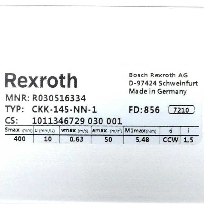 Produktfoto 2 von REXROTH Linearmodul CKK-145-NN-1