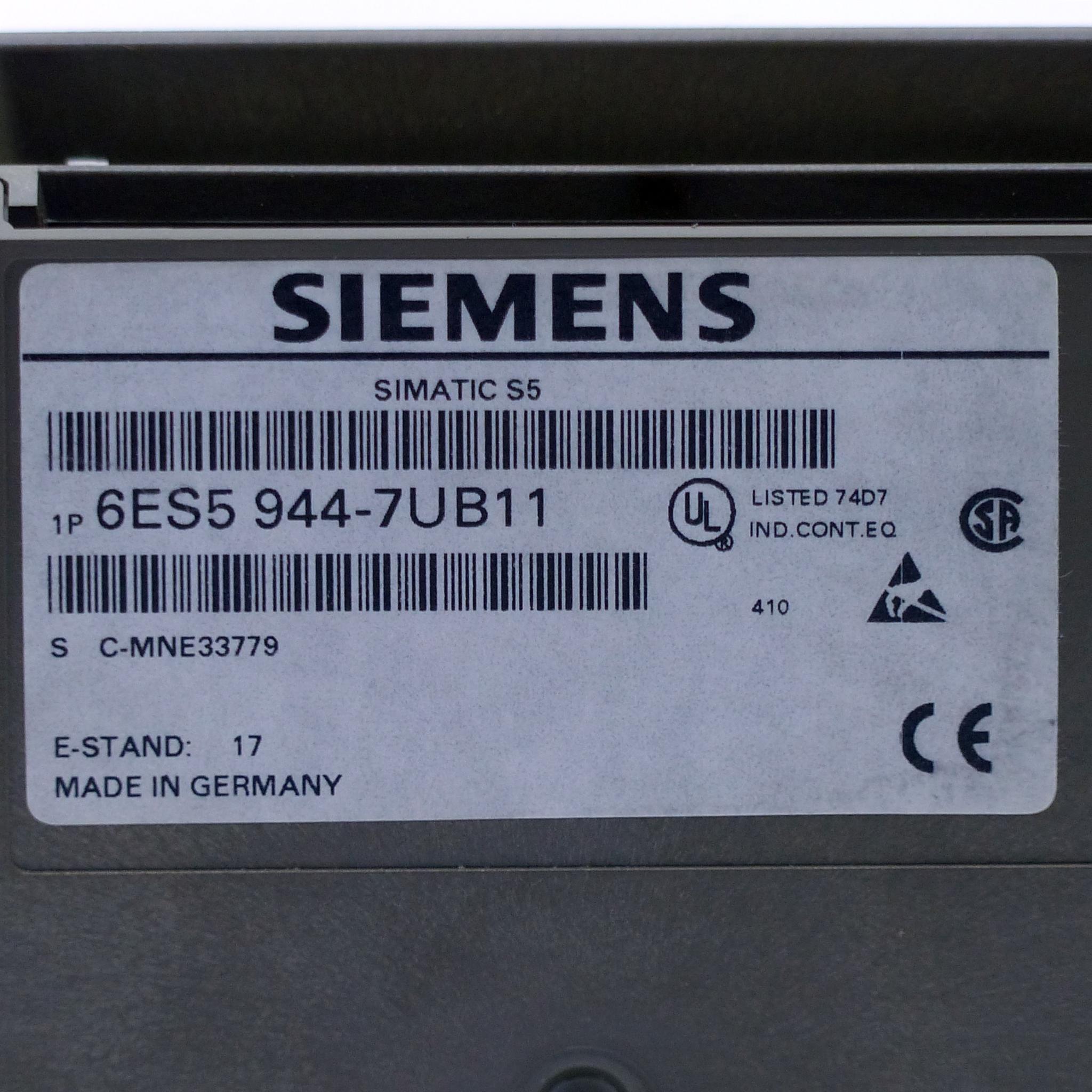 Produktfoto 2 von SIEMENS Simatic S5 Zentraleinheit