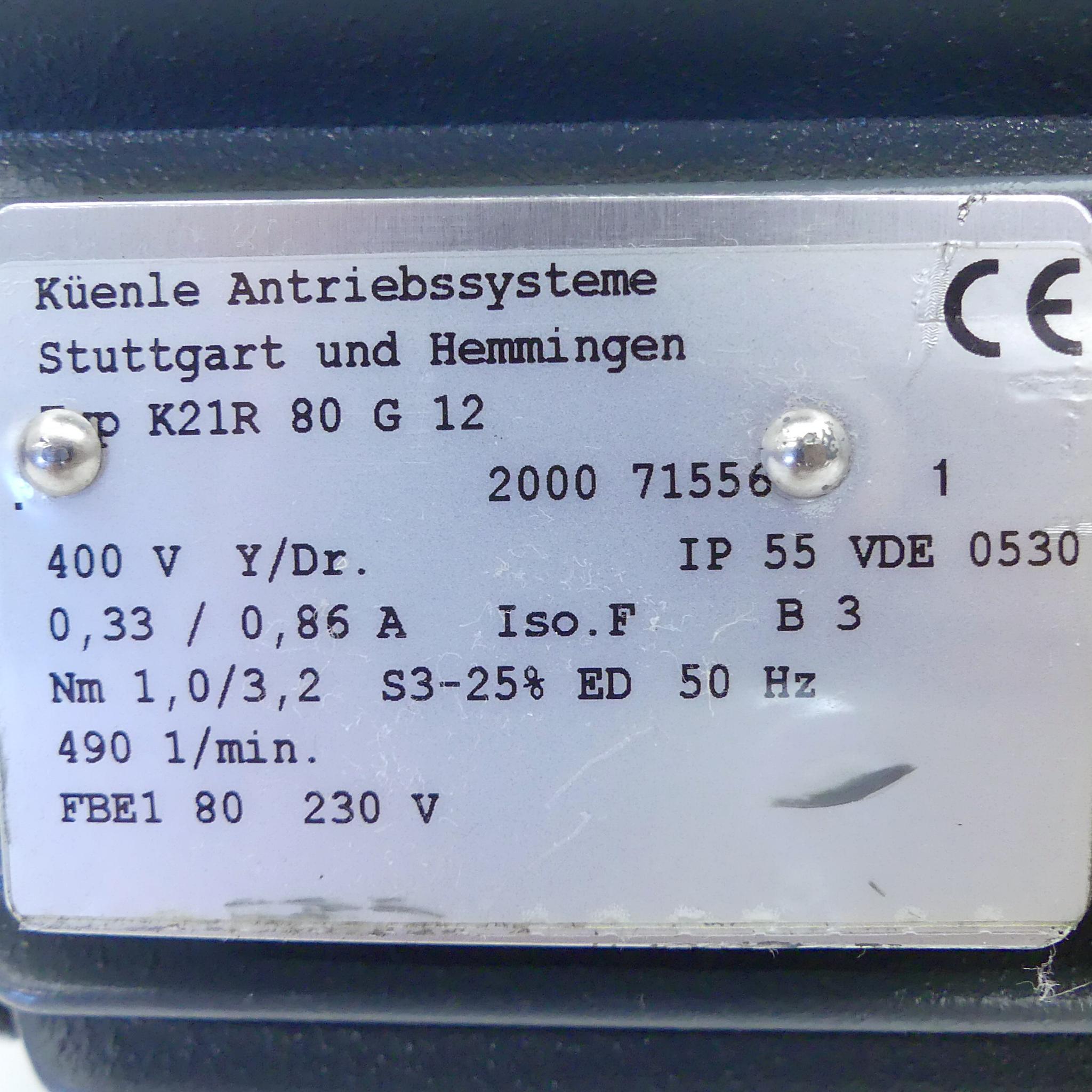 Produktfoto 2 von KüENLE Drehstrommotor K21R 80 G 12