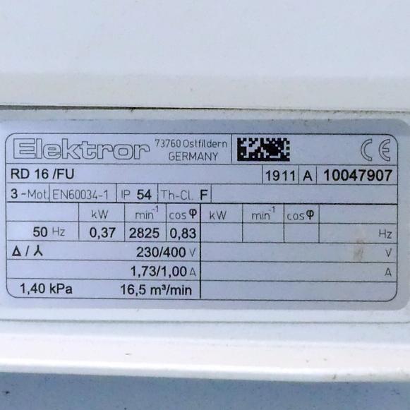 Produktfoto 2 von ELEKTROR Radial-Mitteldruckventilator RD 16/FU