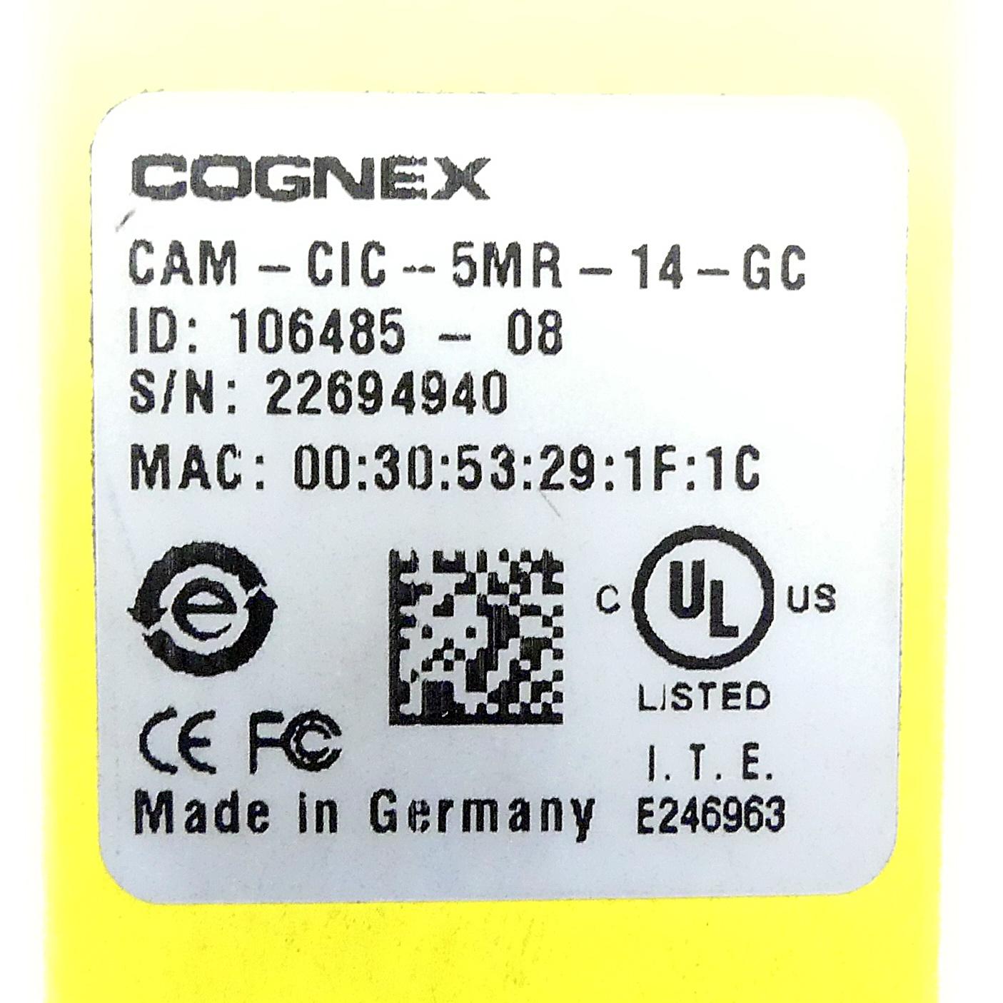 Produktfoto 2 von COGNEX GigE Vision Kamera CAM-CIC-5MR-14-GC