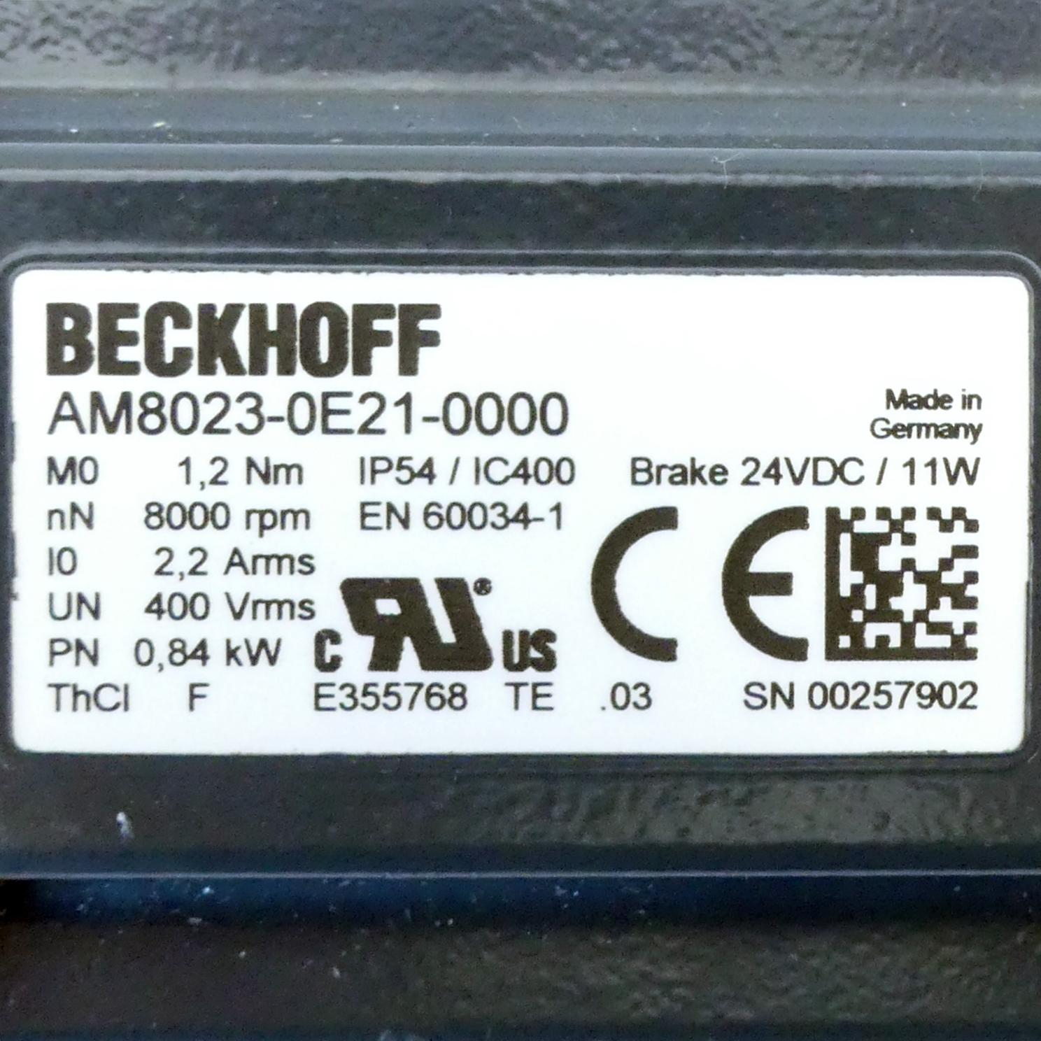 Produktfoto 2 von BECKHOFF Servomotor