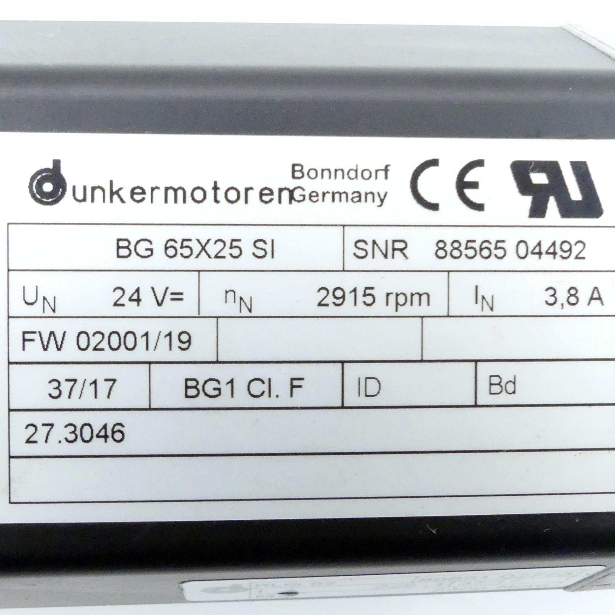 Produktfoto 2 von DUNKERMOTOREN Bürstenloser DC-Motor mit integriertem Drehzahlregler