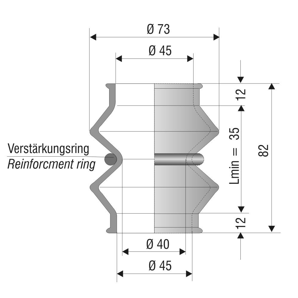 Produktfoto 2 von Faltenbalg F-4038-NBR