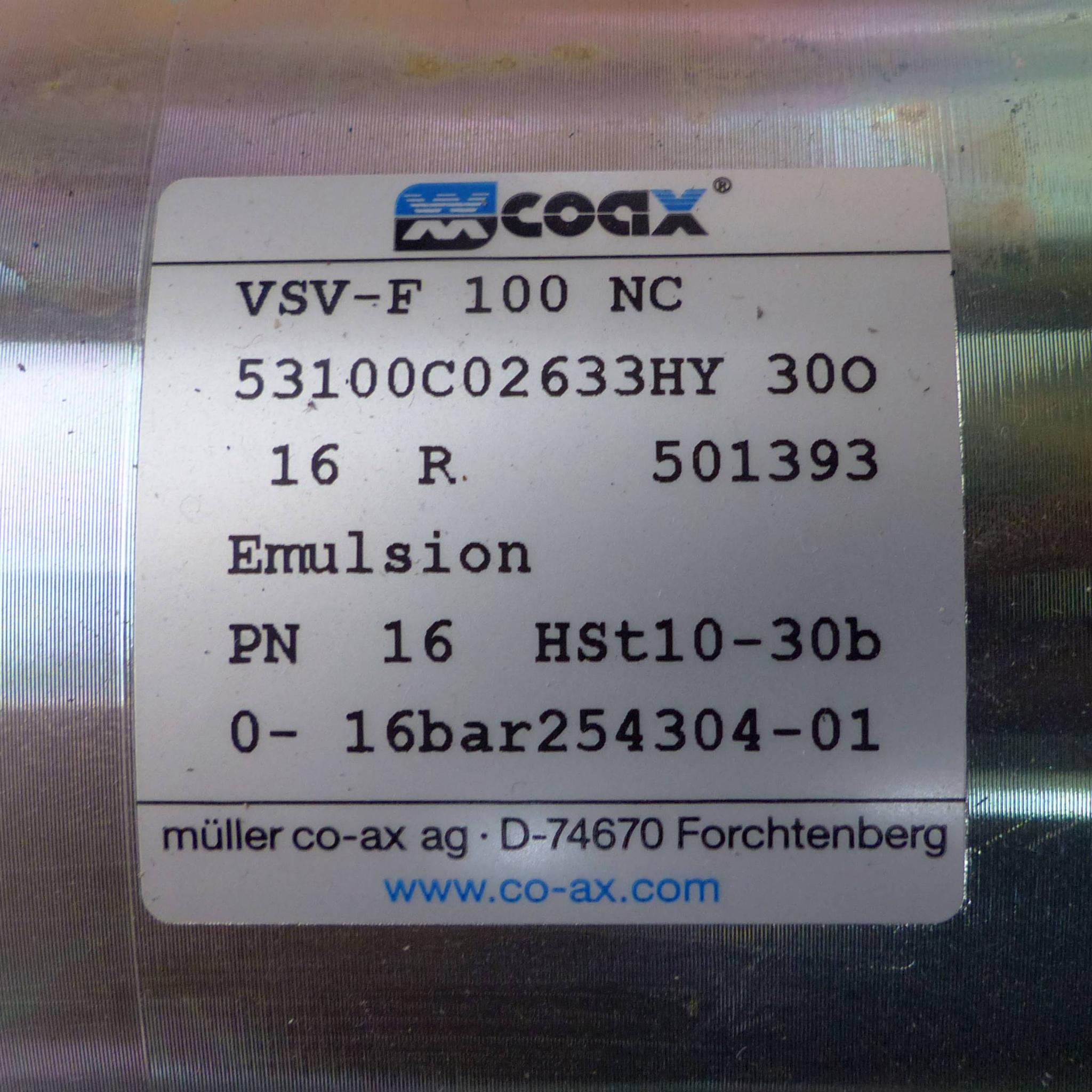 Produktfoto 2 von COAX 2/2 Wege coaxial VSV-F 100 NC