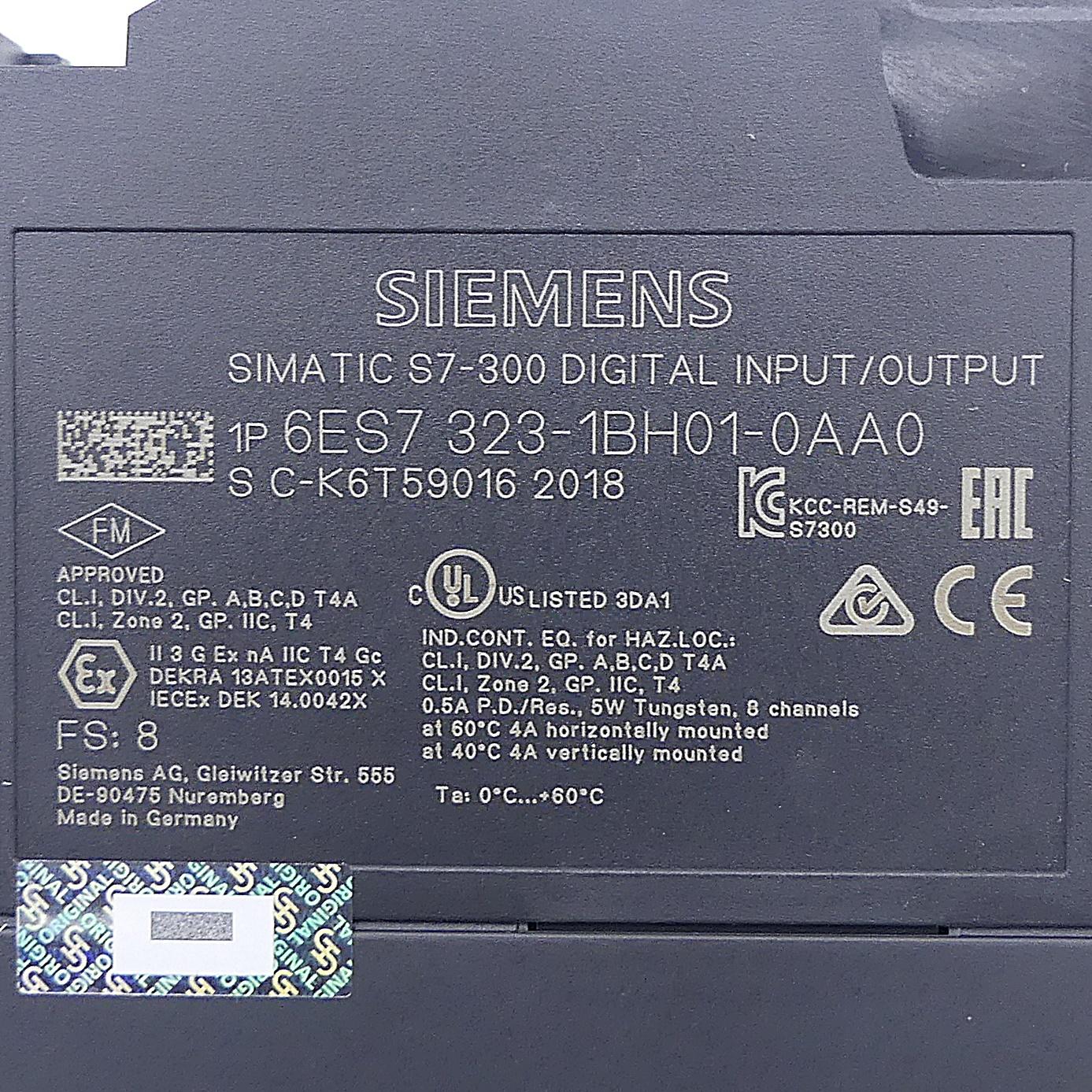 Produktfoto 2 von SIEMENS SIMATIC S7-300 Digital I/O Module