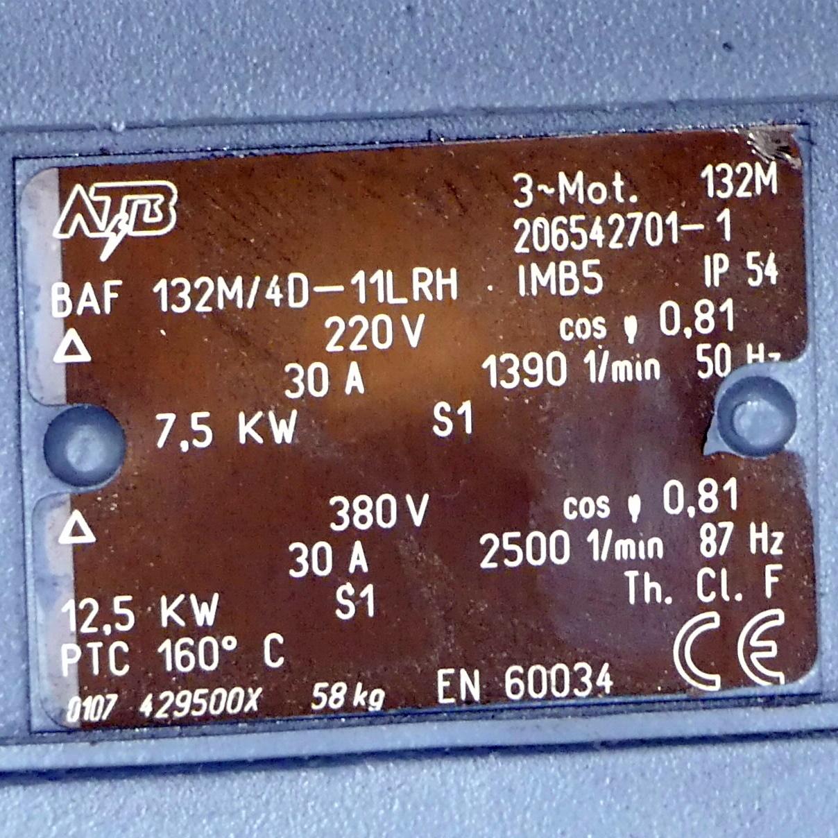 Produktfoto 2 von ATB Drehstrommotor BAF 132M/4D-11LRH