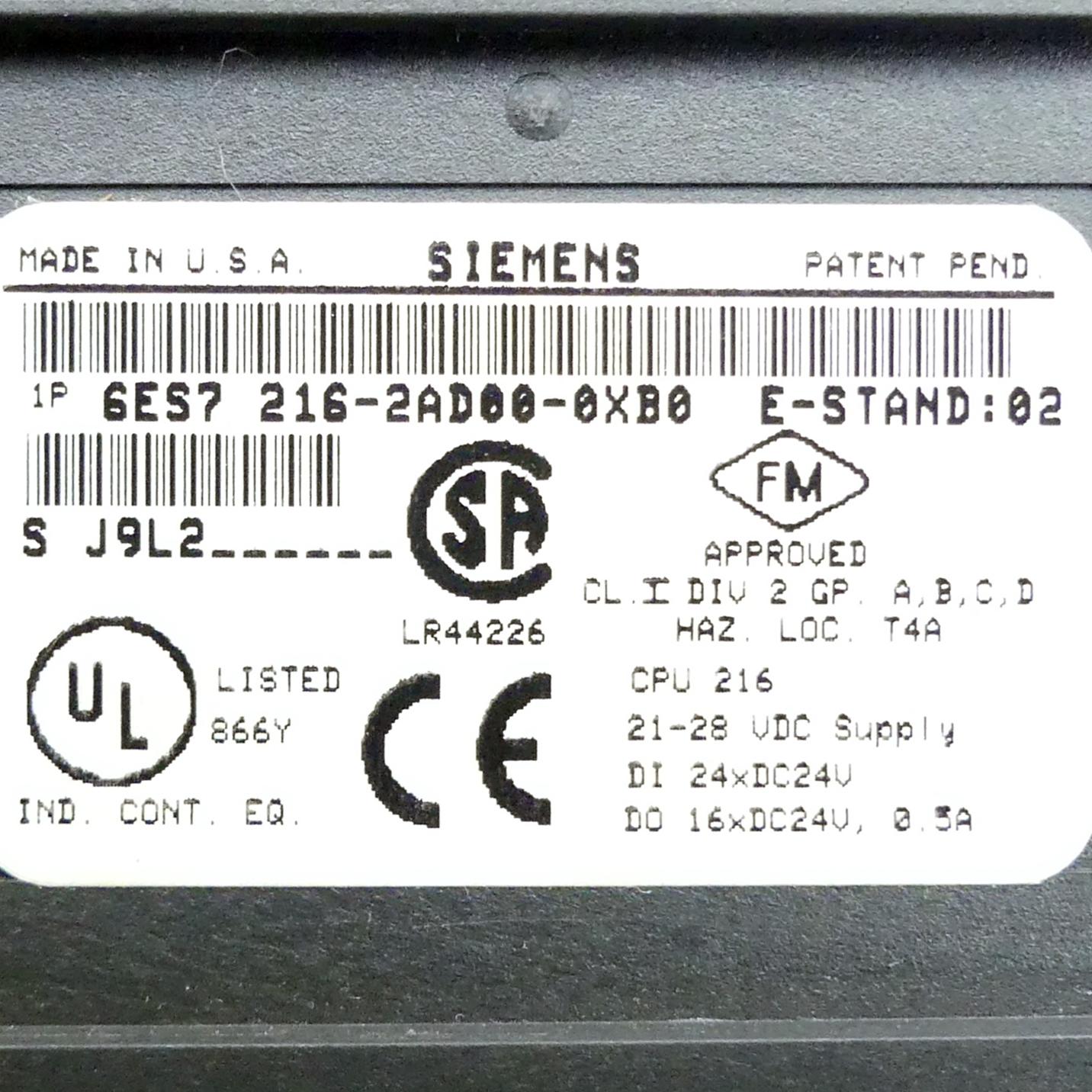 Produktfoto 2 von SIEMENS Simatic S7-200 CPU 216-2 Steuerung