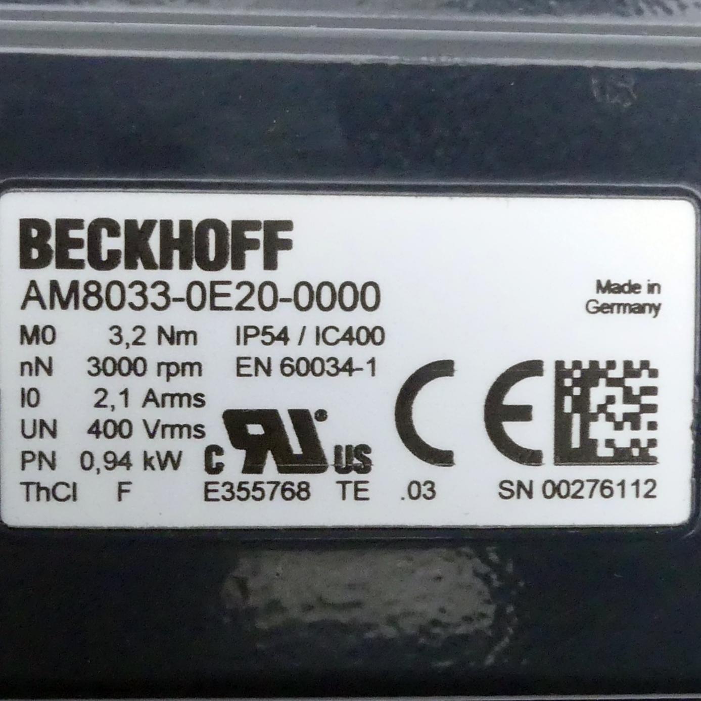 Produktfoto 2 von BECKHOFF Servomotor