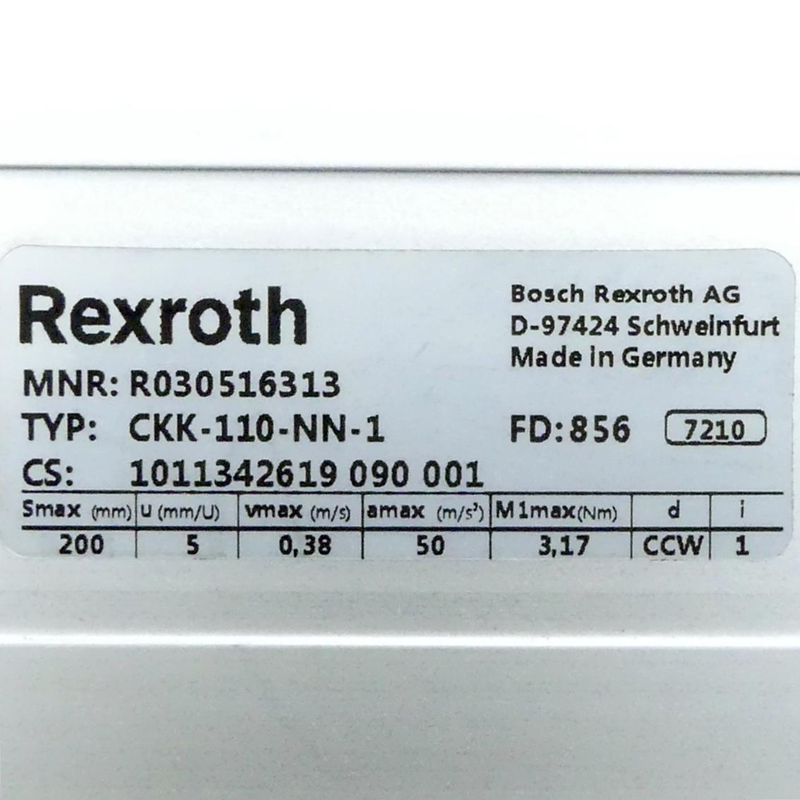 Produktfoto 2 von REXROTH Linearmodul CKK-110-NN-1