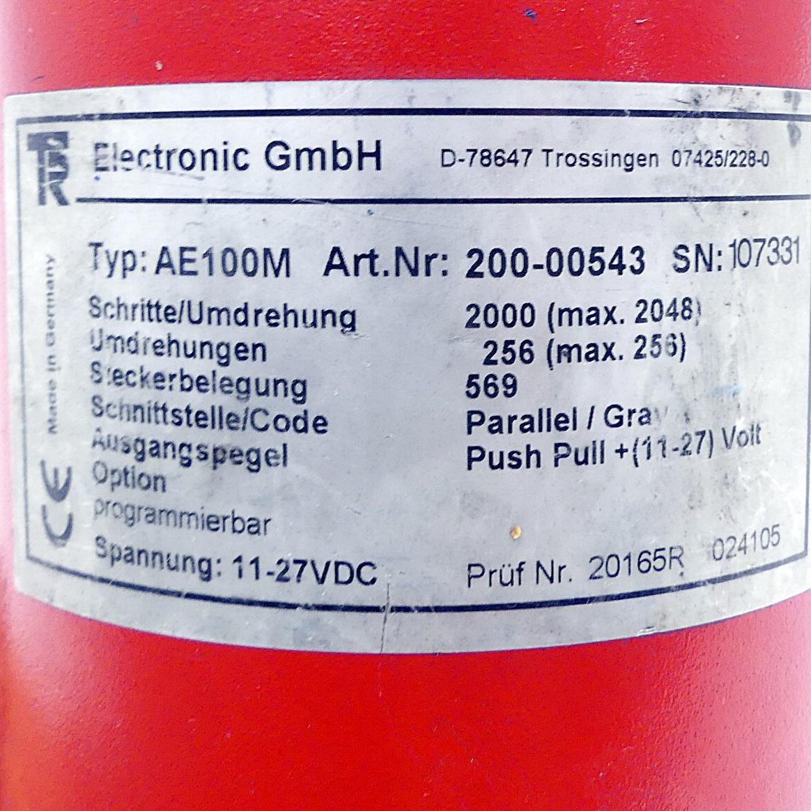 Produktfoto 2 von TR ELECTRONIC Drehgeber AE100M 200-00543