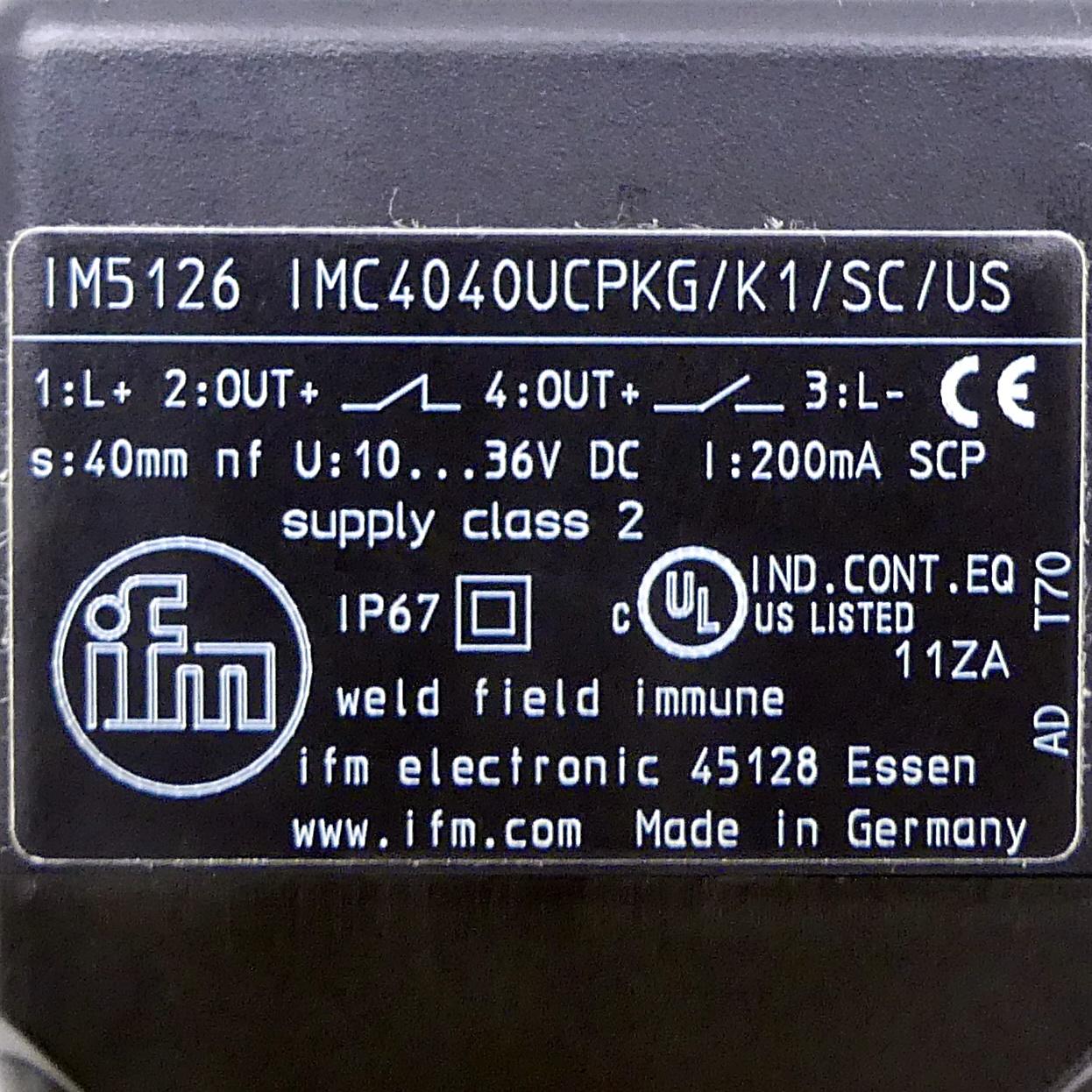 Produktfoto 2 von IFM Induktiver Sensor IM5126