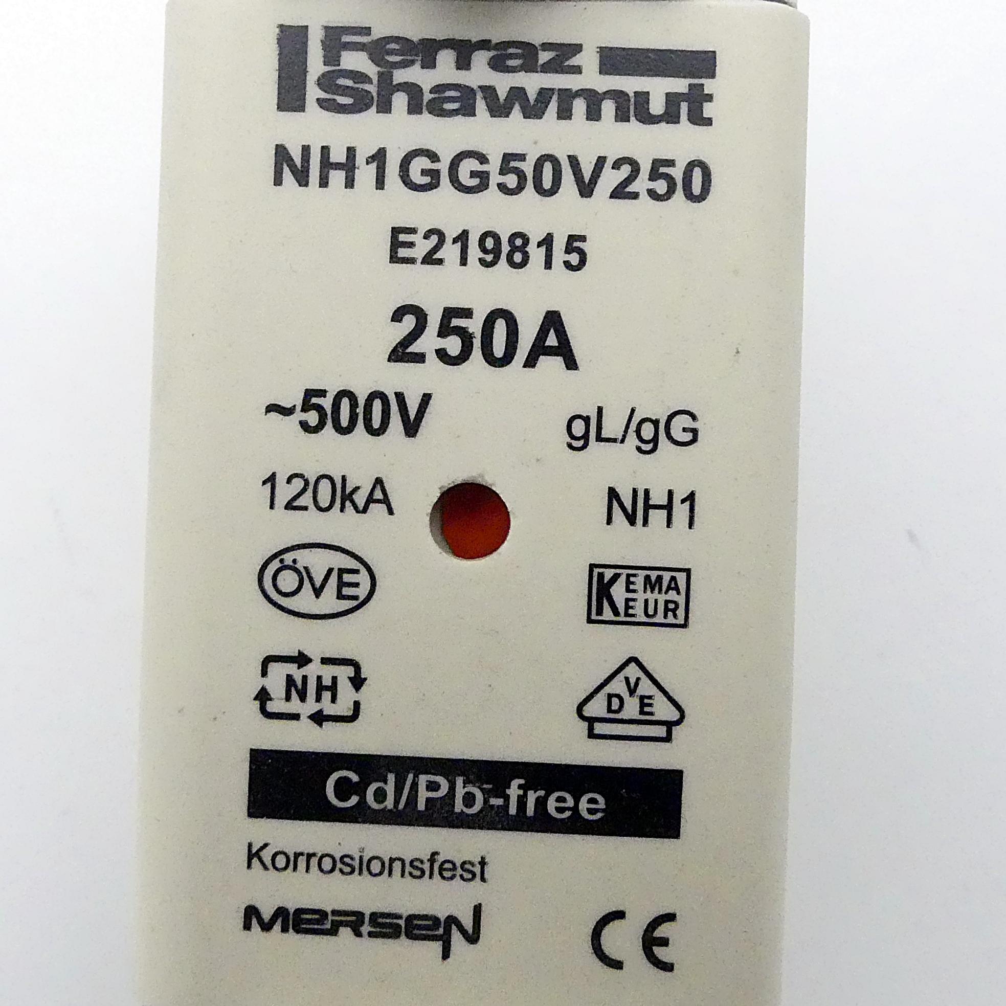 Produktfoto 2 von SIEMENS Sicherungseinsatz NH1GG50V250