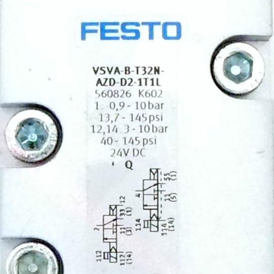 Produktfoto 2 von FESTO Magnetventil VSVA-B-T32N-AZD-D2-1T1L; VABV-S2-2S-G12-T2