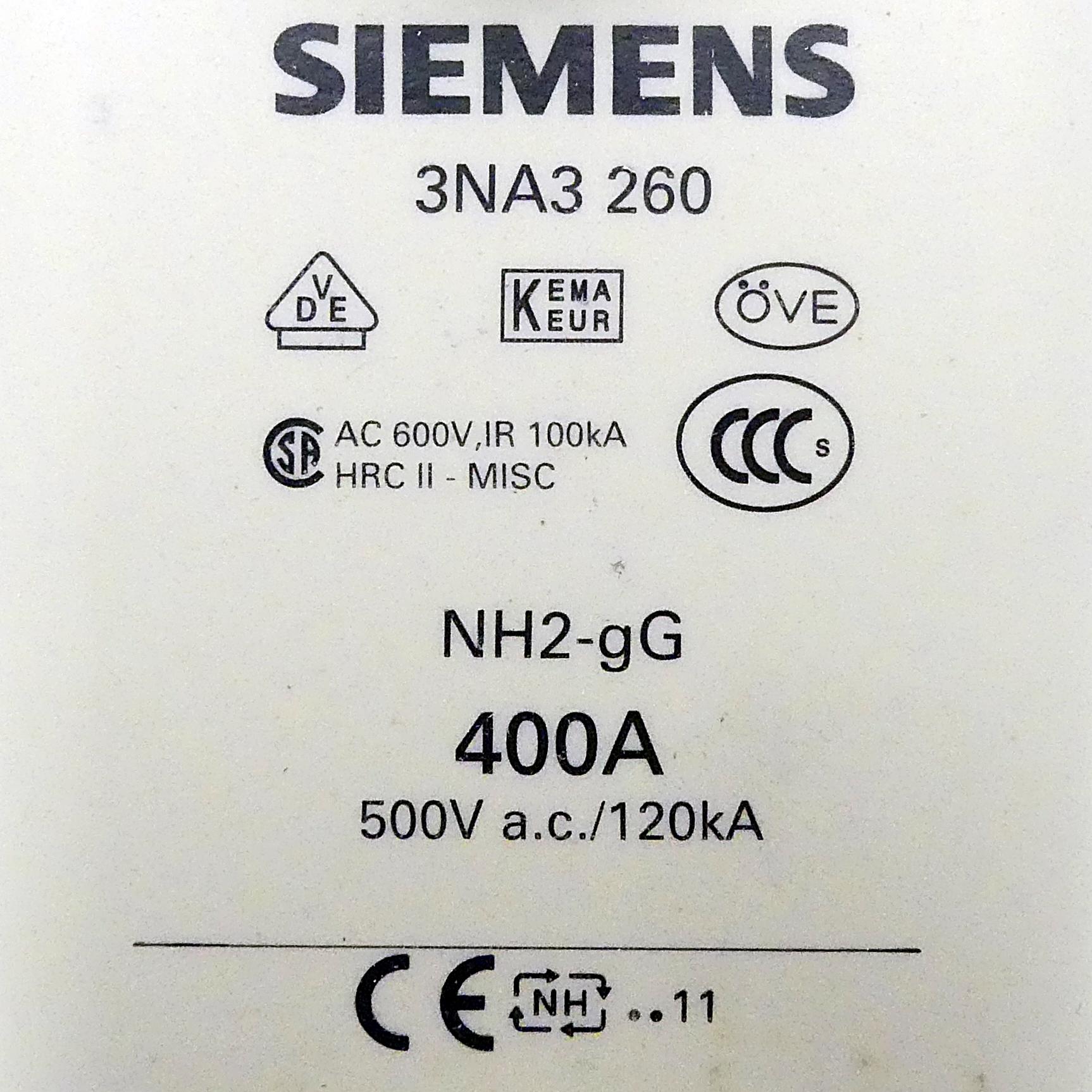 Produktfoto 2 von SIEMENS Sicherungseinsatz NH2-gG