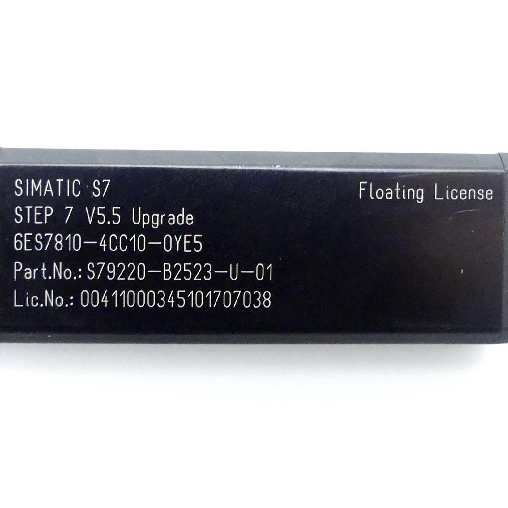 Produktfoto 2 von SIEMENS Simatic S7 Step 7 V5.5 Upgrade Floating License