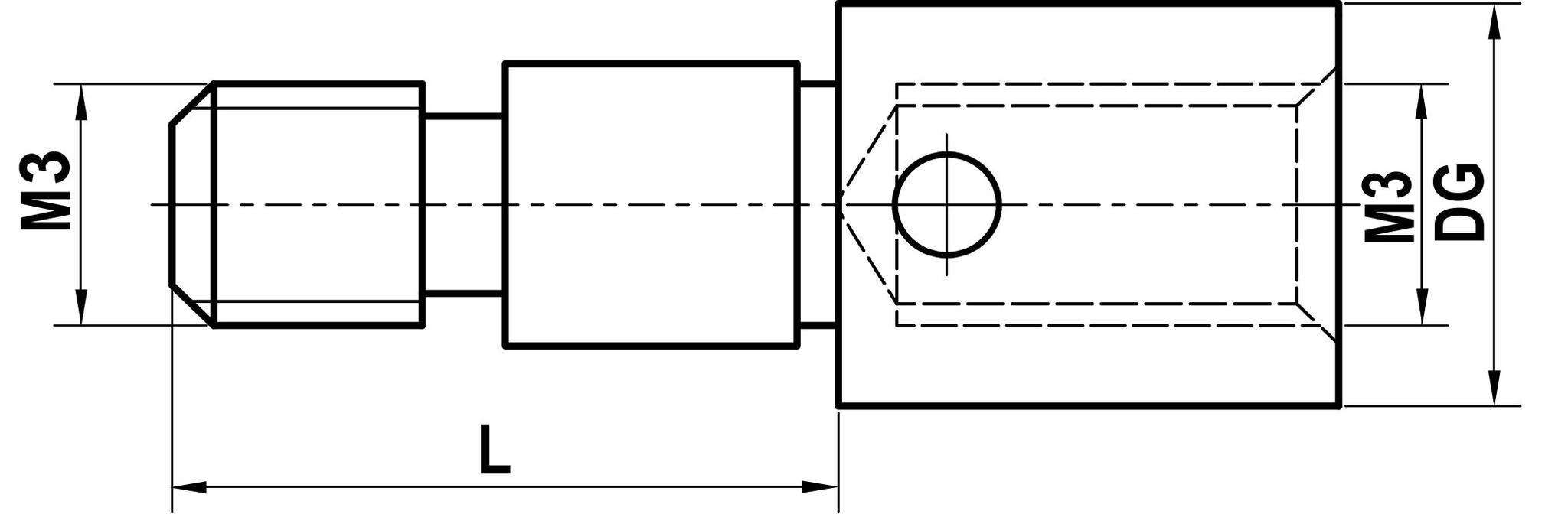 M3 Klemmschraube XXT, M3 Innengewinde, Titan, L 8 mm, für Zeiss Anwendungen