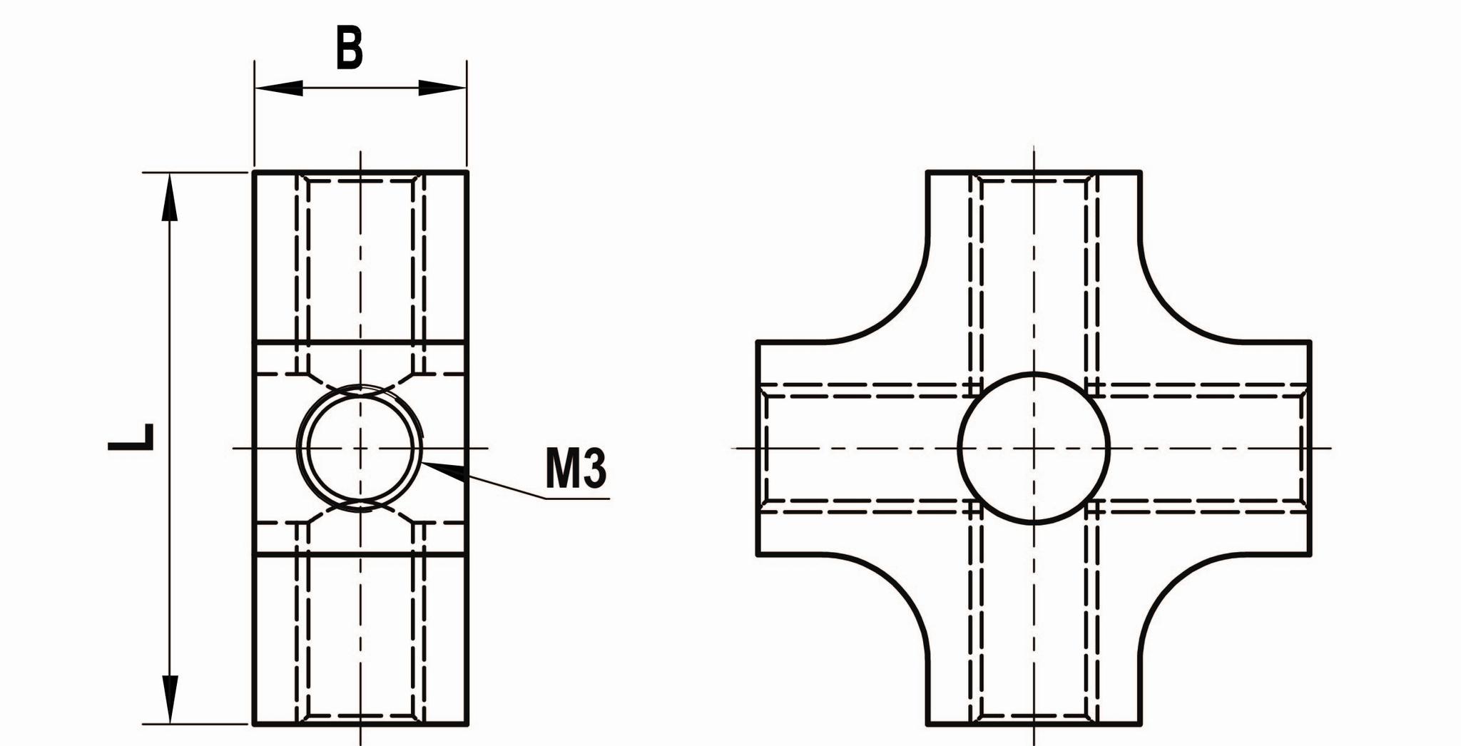 Produktfoto 1 von M3 Titanwürfel XXT Stern, L 13 mm, für Zeiss Anwendungen