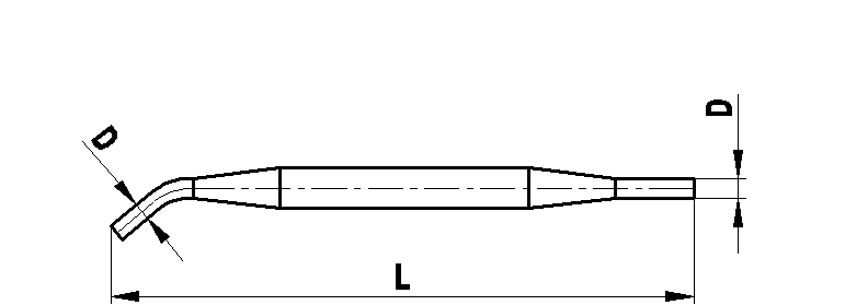 M5 rostfreier Stahl Stiftschlüssel 2,9 x 2