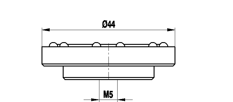 M5 Aluminium Wechselteller für dynamische Systeme (ST), 144 g, für Zeiss Anwendungen