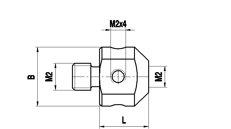 Produktfoto 1 von M2 rostfreier Stahl, Tastereinsatzhalter 5-fach, L 9,1 mm, für Zeiss Anwendungen