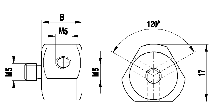 M5 Titanwürfel, 4-fach, 13 g, für Zeiss Anwendungen