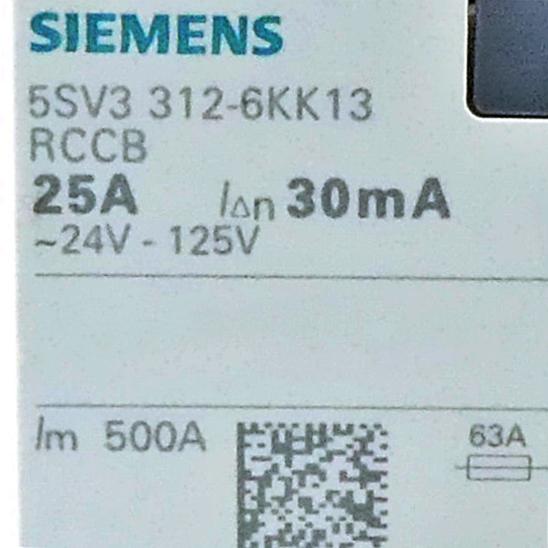 Produktfoto 2 von SIEMENS FI - Schutzschalter 5SV3 312-6KK13