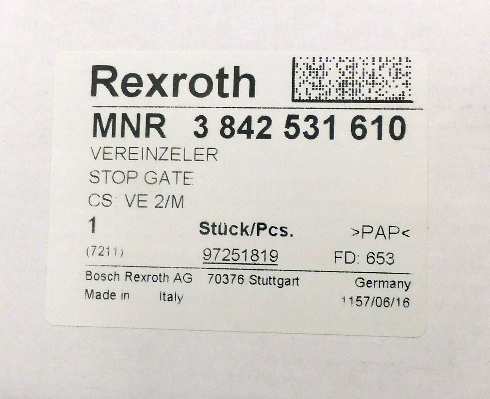 Produktfoto 2 von REXROTH Vereinzeler VE 2/M