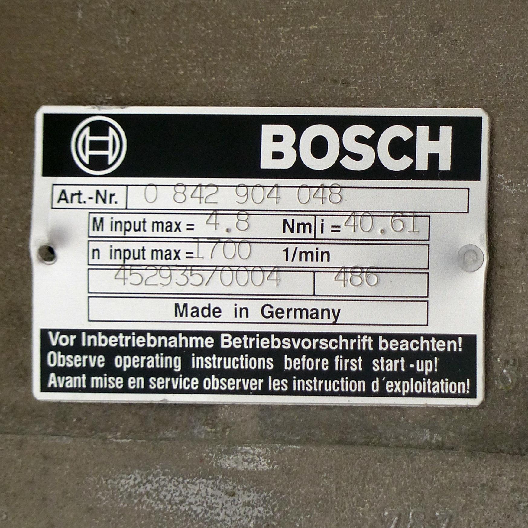 Produktfoto 3 von REXROTH Getriebemotor 3 842 518 058