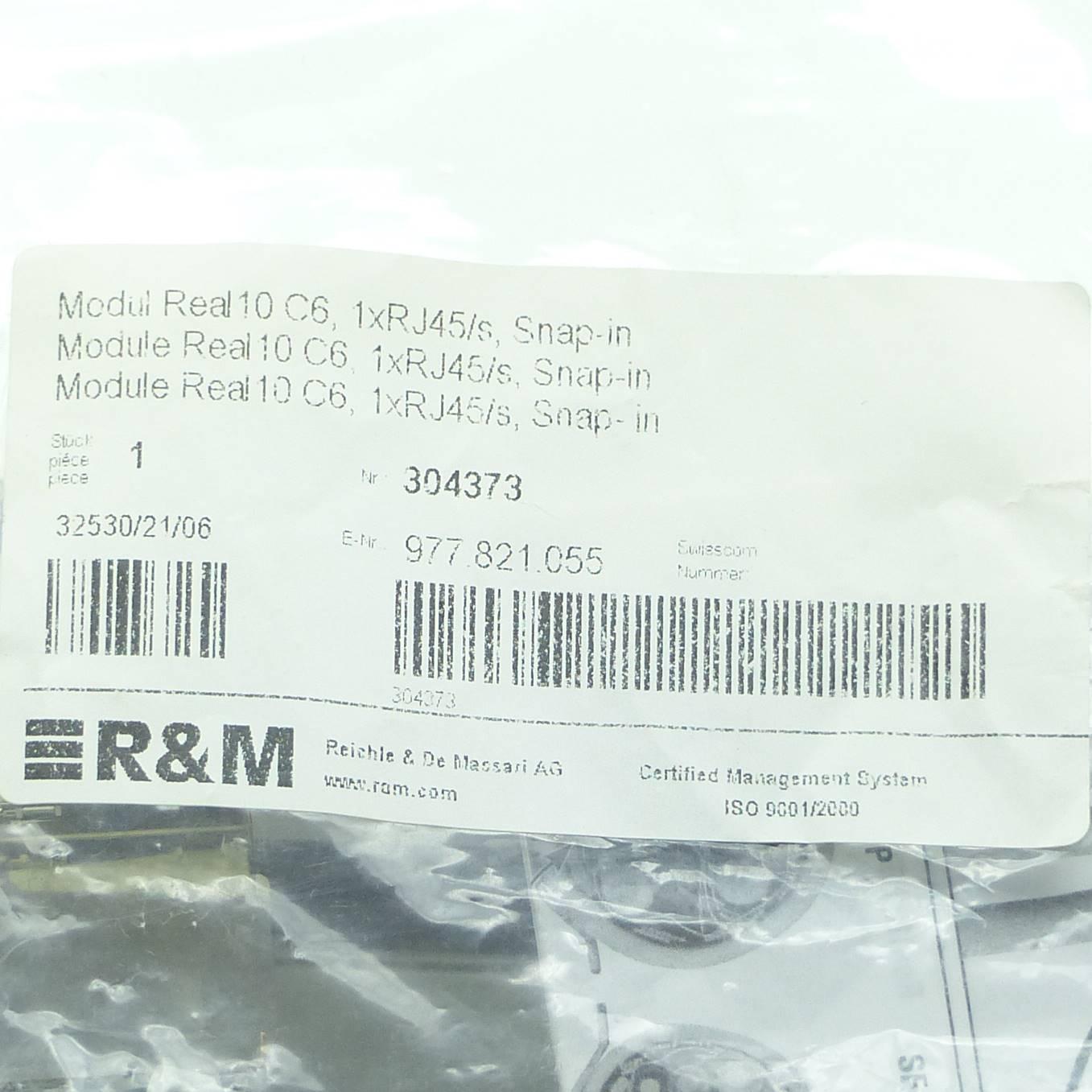 Produktfoto 2 von R&M Modul Real C6 1xRJ45/s