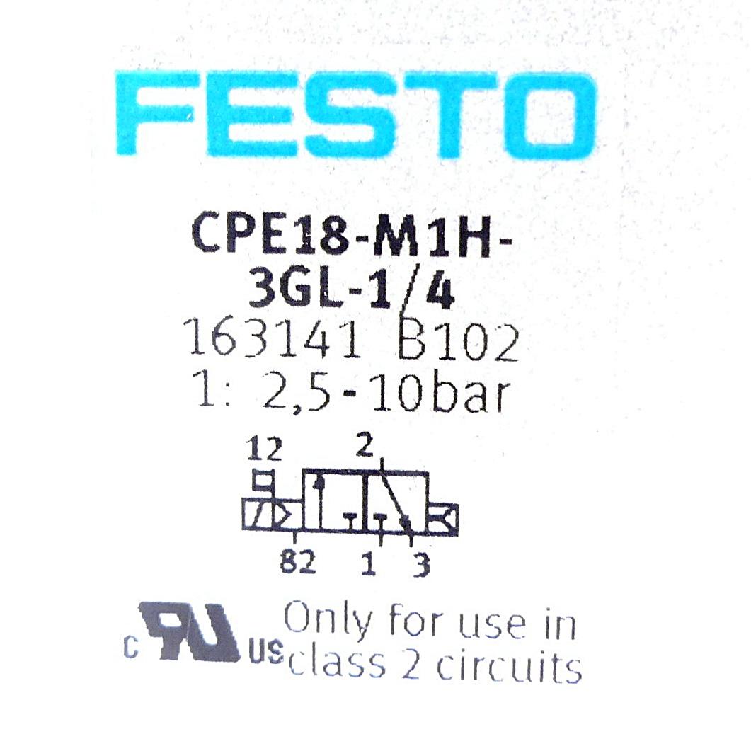 Produktfoto 2 von FESTO Magnetventil CPE18-M1H-3GL-1/4