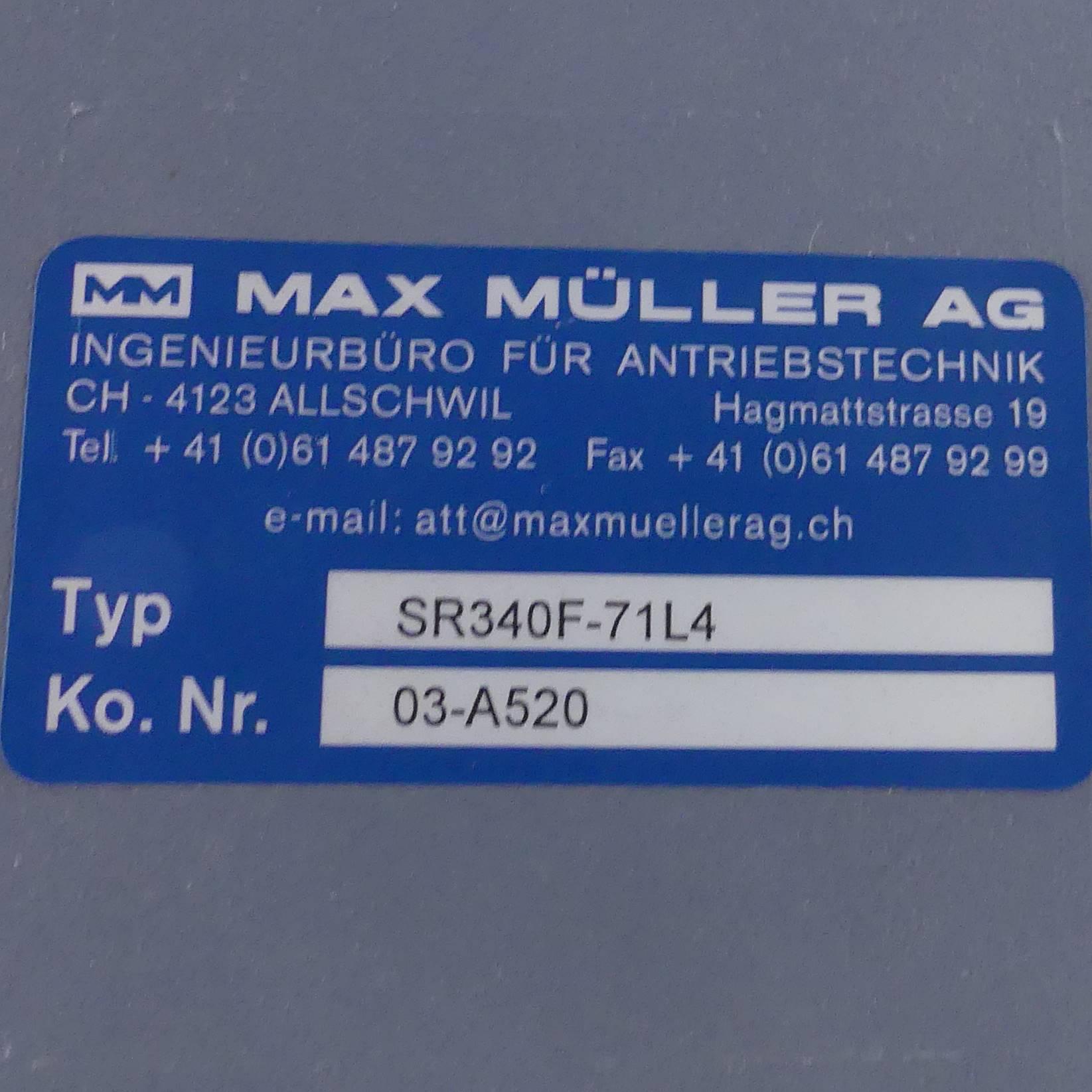 Produktfoto 2 von MAX MüLLER AG Getriebemotor SR340F-71L4