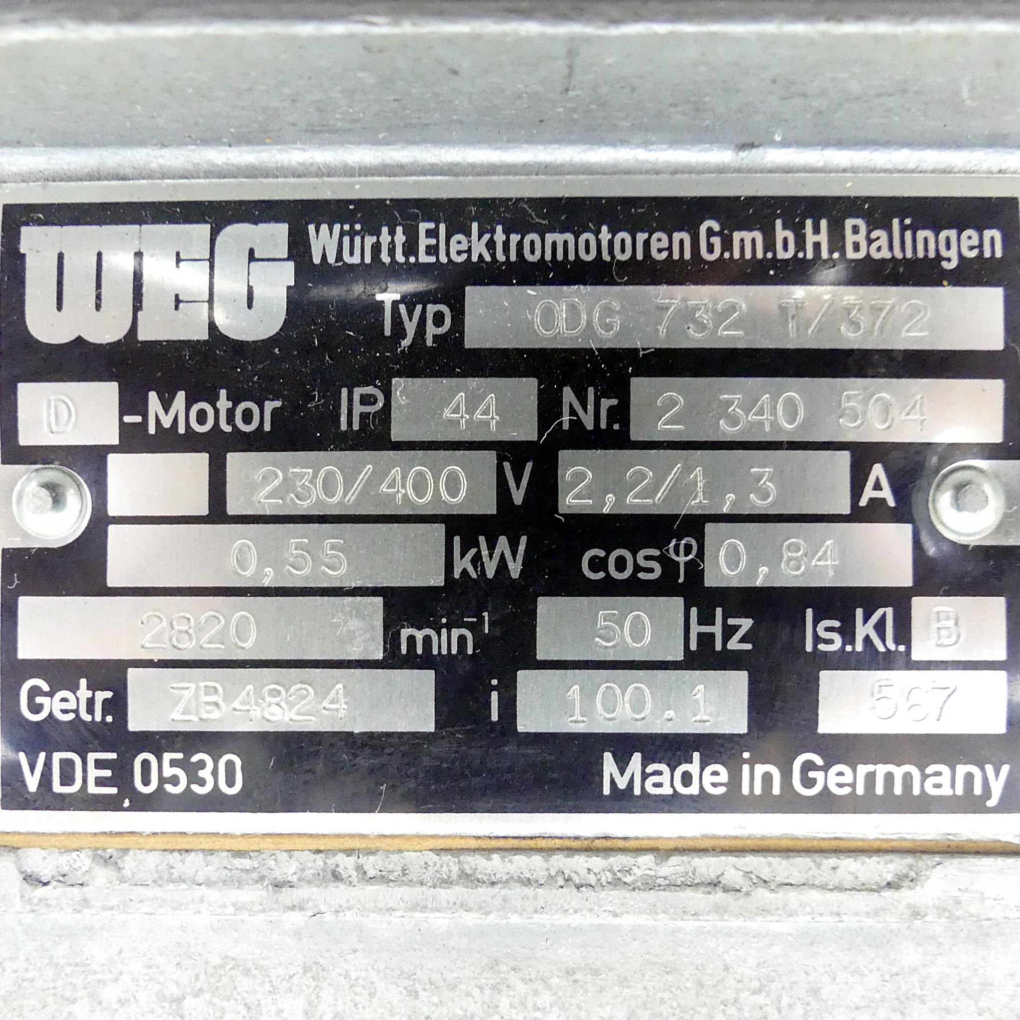 Produktfoto 2 von WEG Getriebemotor 0DG 732 T/732