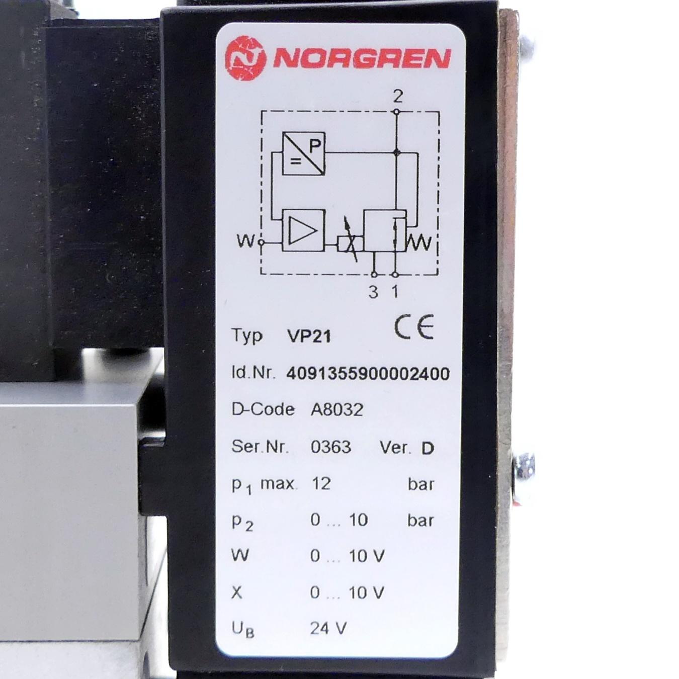 Produktfoto 2 von NORGREN 3 Wege Proportional Druckregelventil VP21