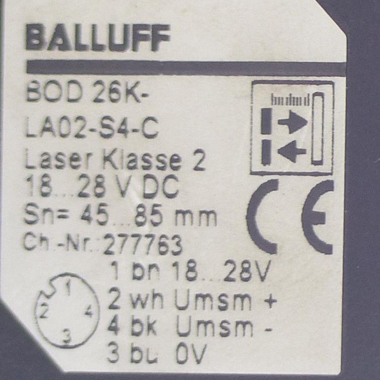 Produktfoto 2 von BALLUFF Lichttaster BOD 26K-LA02-S4-C