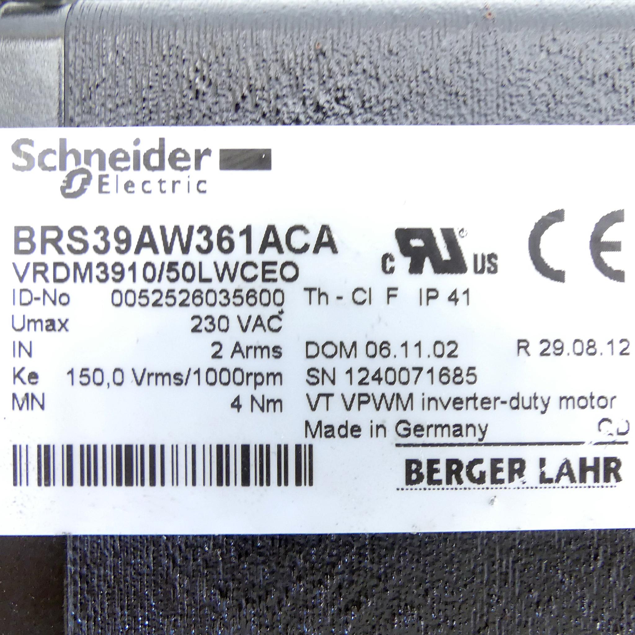 Produktfoto 2 von SCHNEIDER ELECTRIC Schrittmotor VRDM3910/50LWCEO