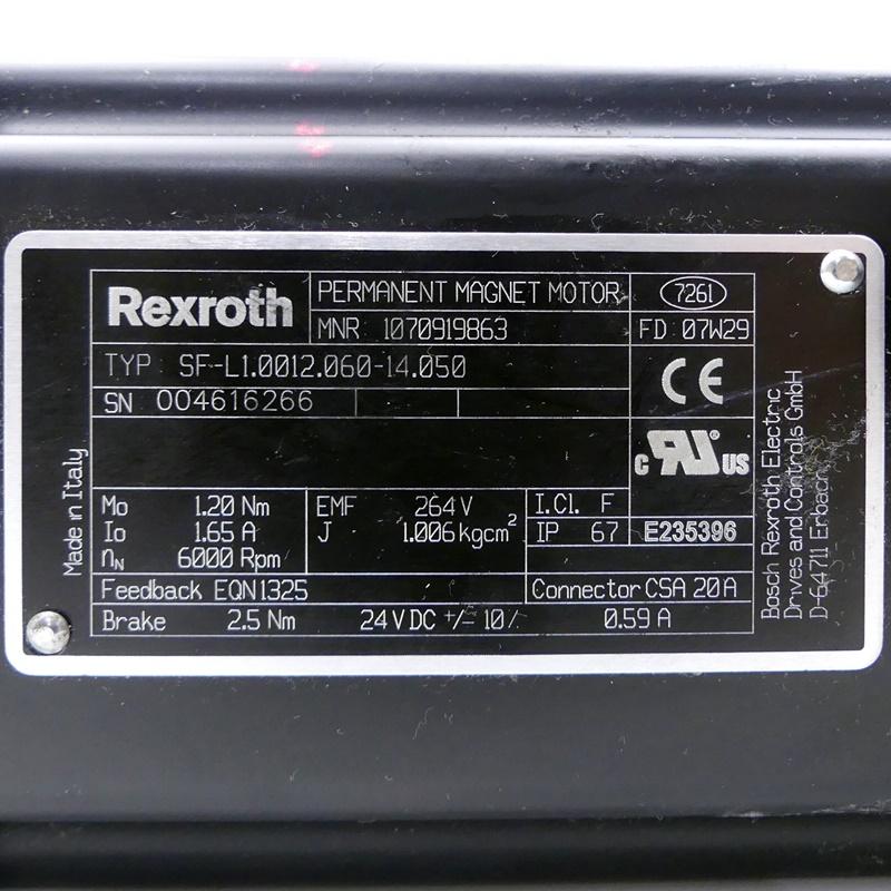 Produktfoto 2 von REXROTH Permanent Magnet Motor SF-L1.0012.060-14.050