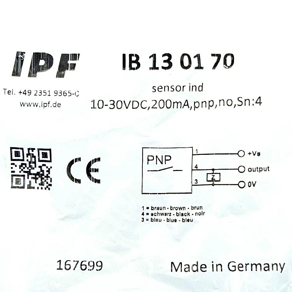 Produktfoto 2 von IPF Induktiver Sensor IB 13 01 70