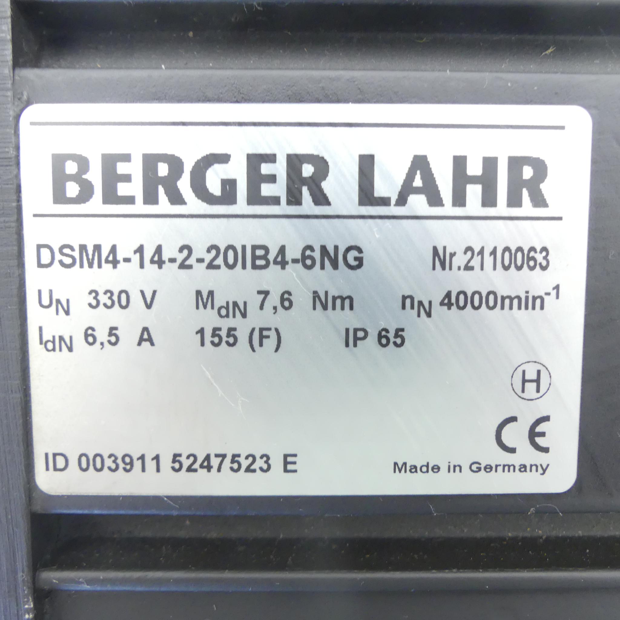 Produktfoto 2 von BERGER LAHR Servomotor DSM4-14-2-20IB4-6NG